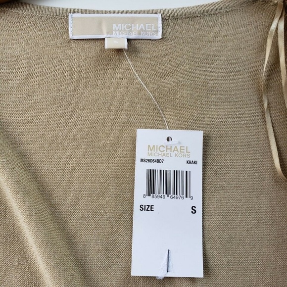 Michael Kors Tan Front Pockets Cardigan - Picture 4 of 5
